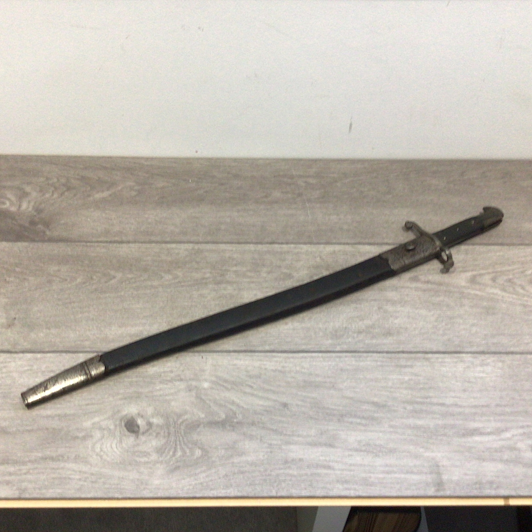 British 1856 Yataghan Bar on Barrel bayonet stamped W.A