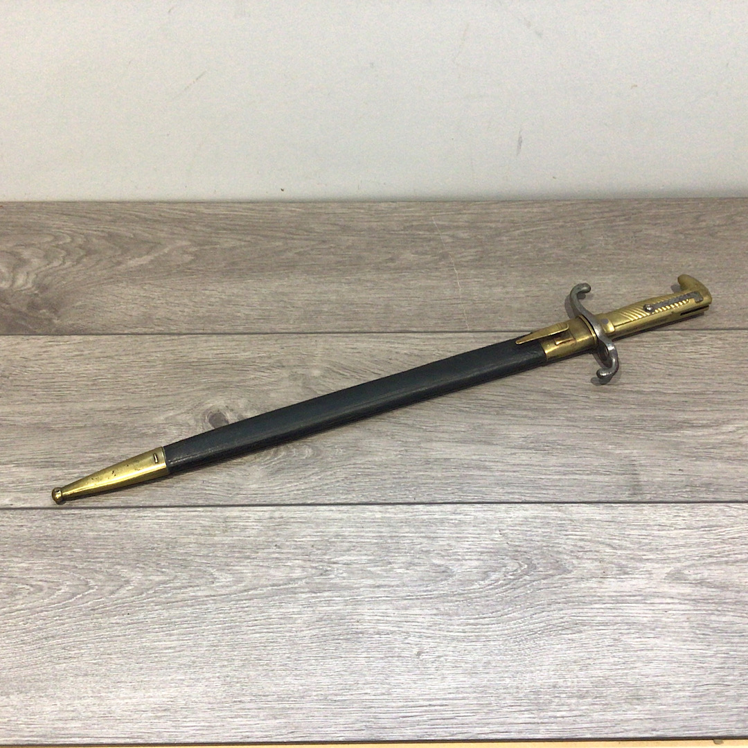German 1871 Sawback bayonet by Coulaux Co Klingenthal 1875 dated