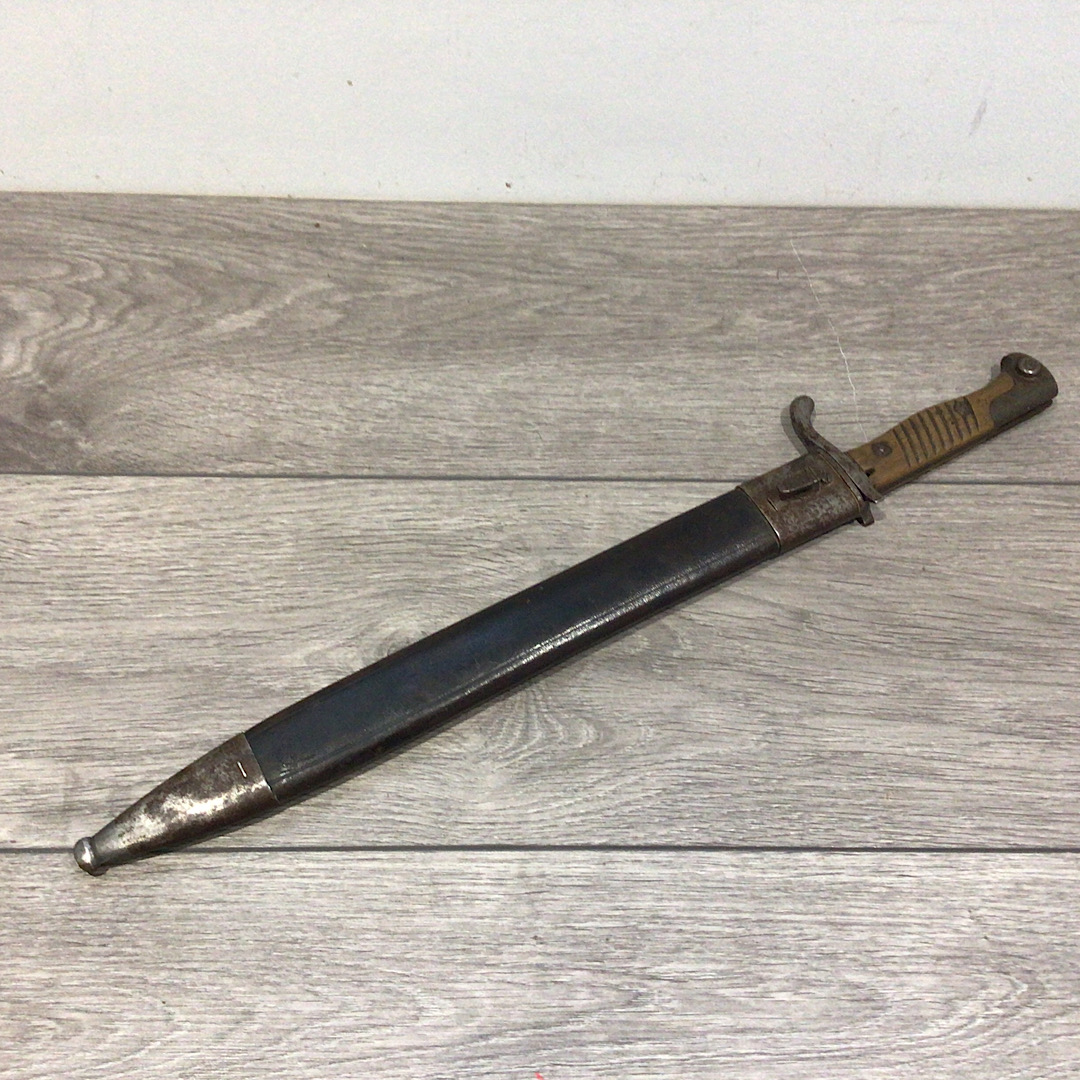 WW1 German 98/05 High ear 1915 dated sawback butcher bayonet by V.C Schilling Suhl