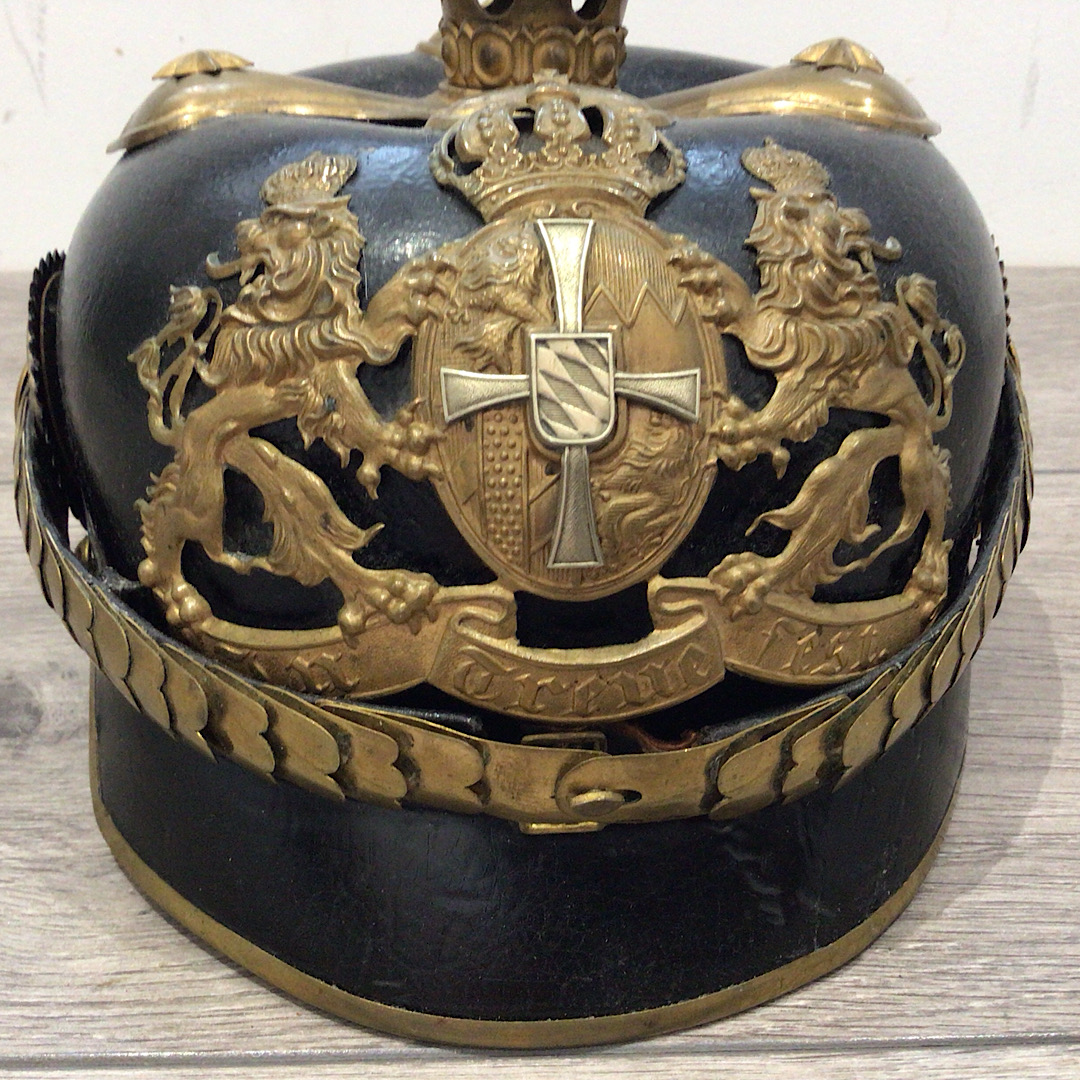 Bavarian Reservist Officers Pickelhaube with Awes-Marke paper label - Image 2