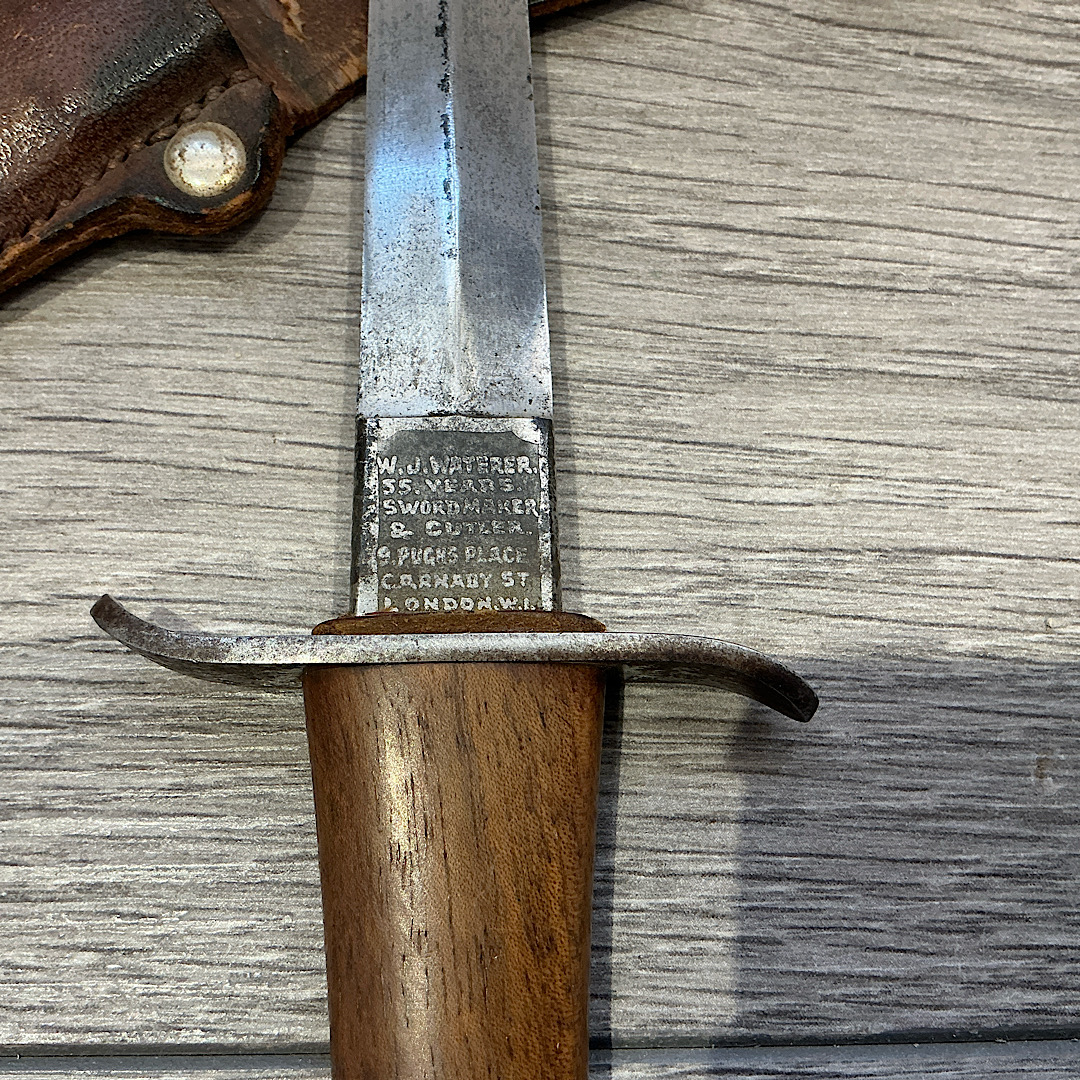 Rare WW2 John Waterer 55 years sword maker & cutler 9. Pughs place Carnaby st London W.1. - Image 6