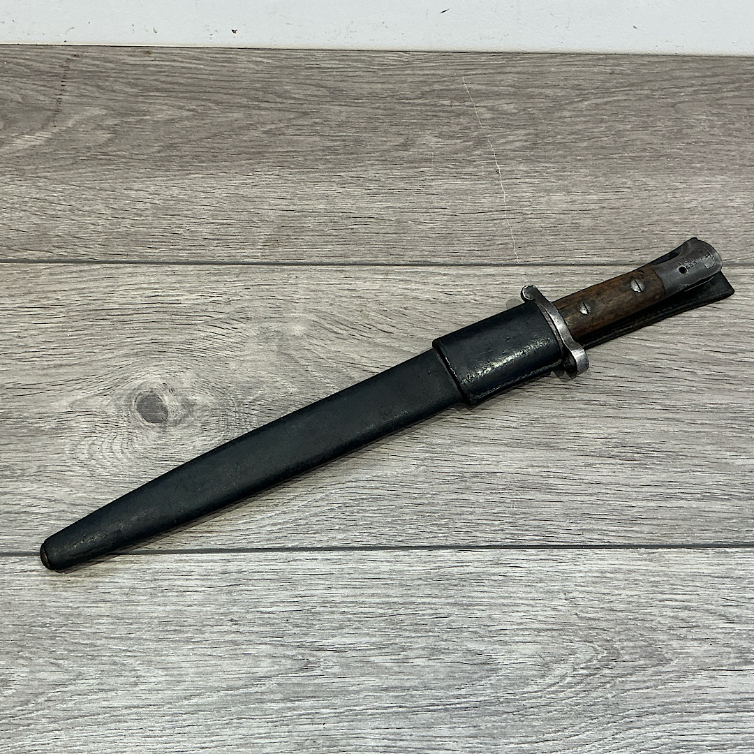 1903 bayonet 3rd Cheshire unit marked in Indian manufactured scabbard