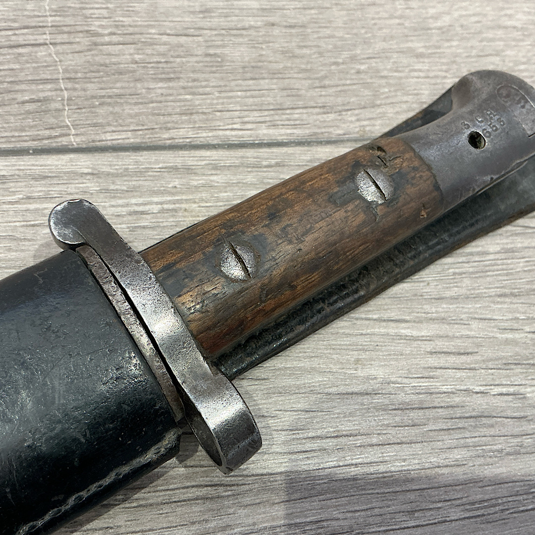 1903 bayonet 3rd Cheshire unit marked in Indian manufactured scabbard - Image 3