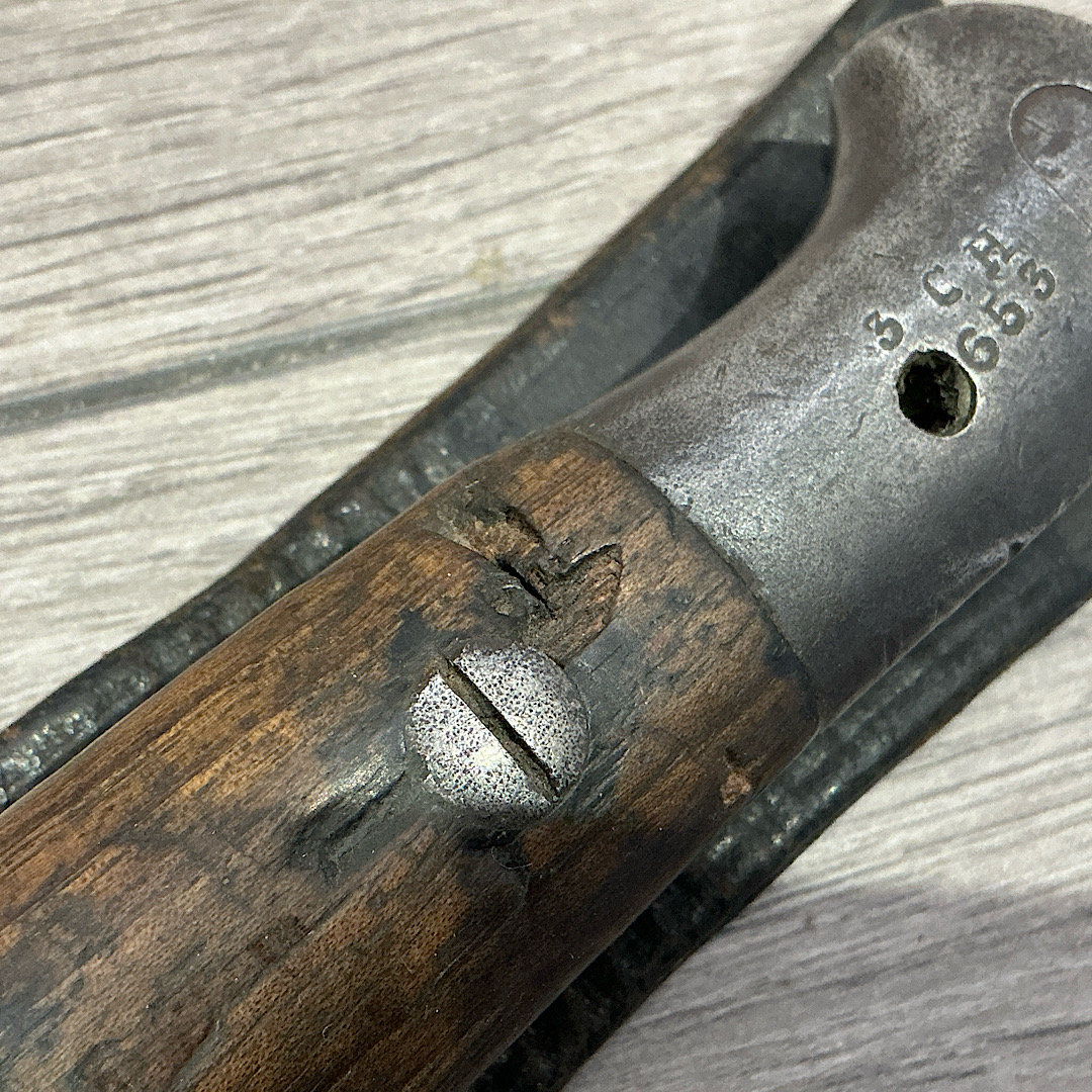 1903 bayonet 3rd Cheshire unit marked in Indian manufactured scabbard - Image 4
