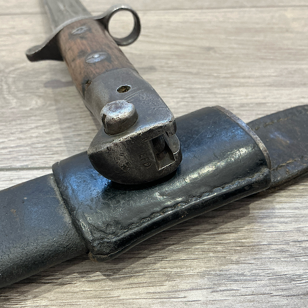 1903 bayonet 3rd Cheshire unit marked in Indian manufactured scabbard - Image 16