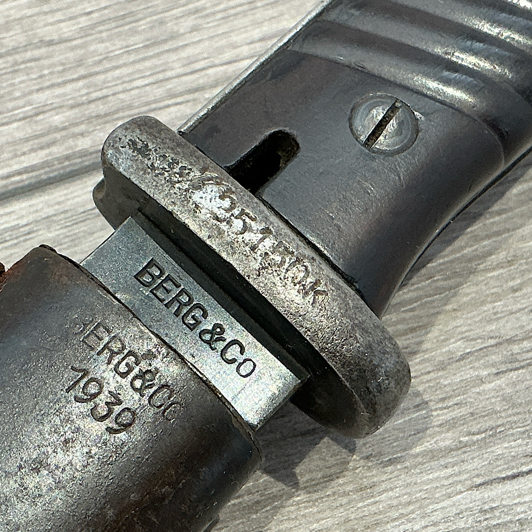 German Non matching numbers K98 Naval marked bayonet by Berg&Co 1939 dated - Image 9