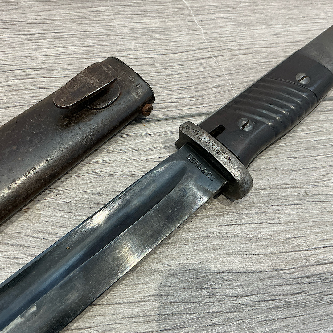 German Non matching numbers K98 Naval marked bayonet by Berg&Co 1939 dated - Image 14