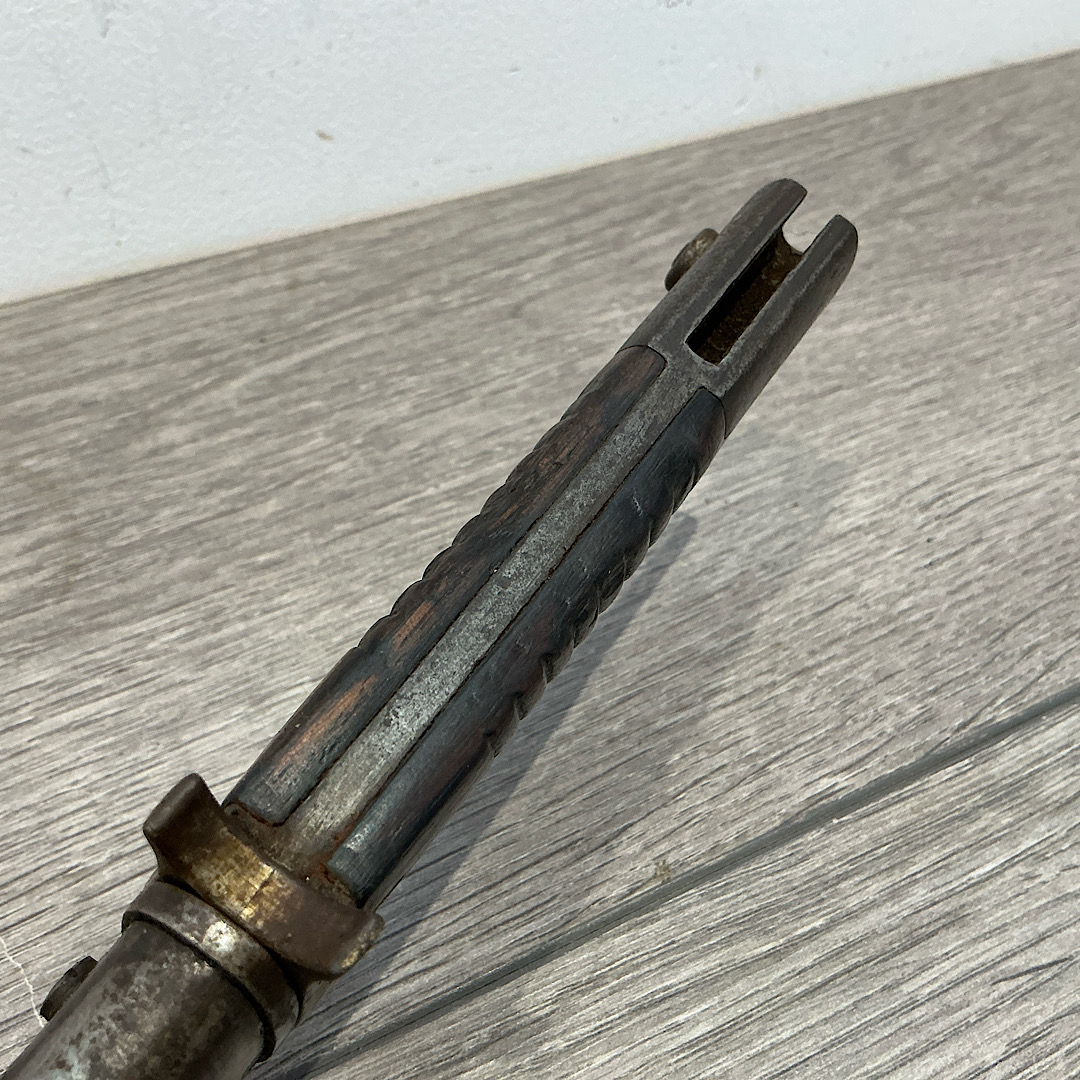WW1 German 98/05 high ear butcher bayonet dated 1915 unit marked 131st Infantry Regiment by Weyersberg - Image 7