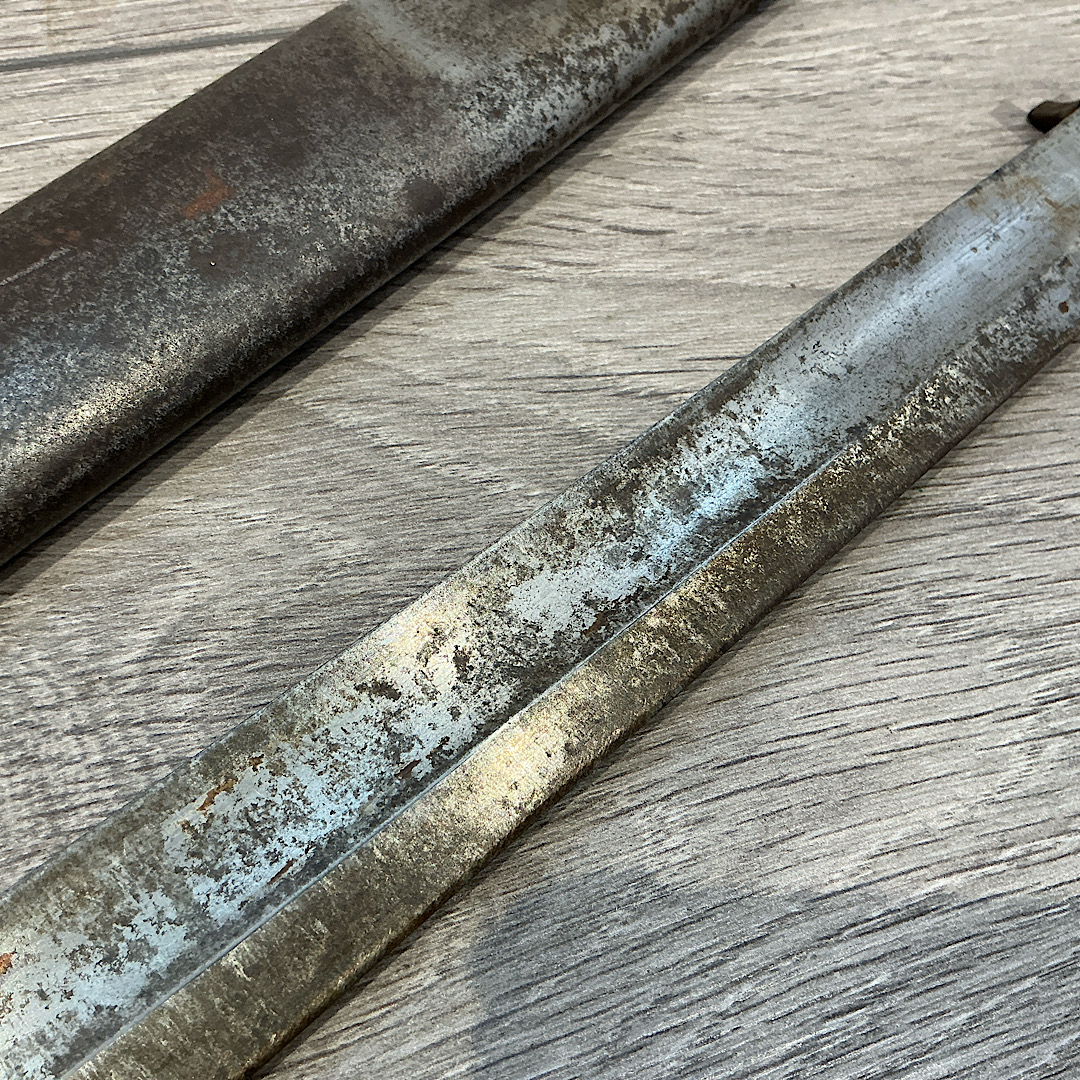WW1 German 98/05 high ear butcher bayonet dated 1915 unit marked 131st Infantry Regiment by Weyersberg - Image 16
