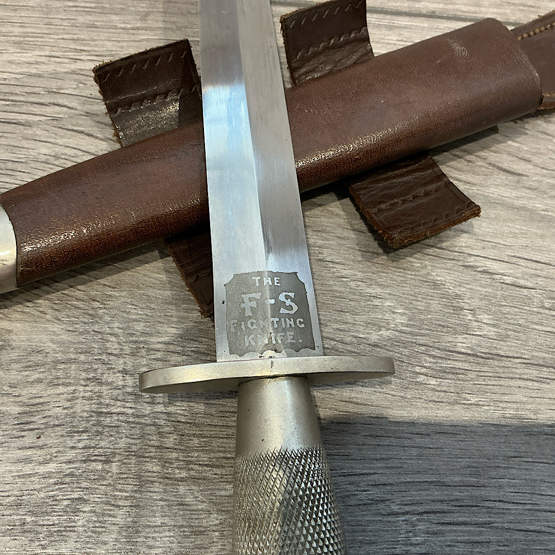 Rare 2nd Pattern Nickel Wilkinson Logo Fairbairn Sykes F.S knife in very nice condition - Image 11
