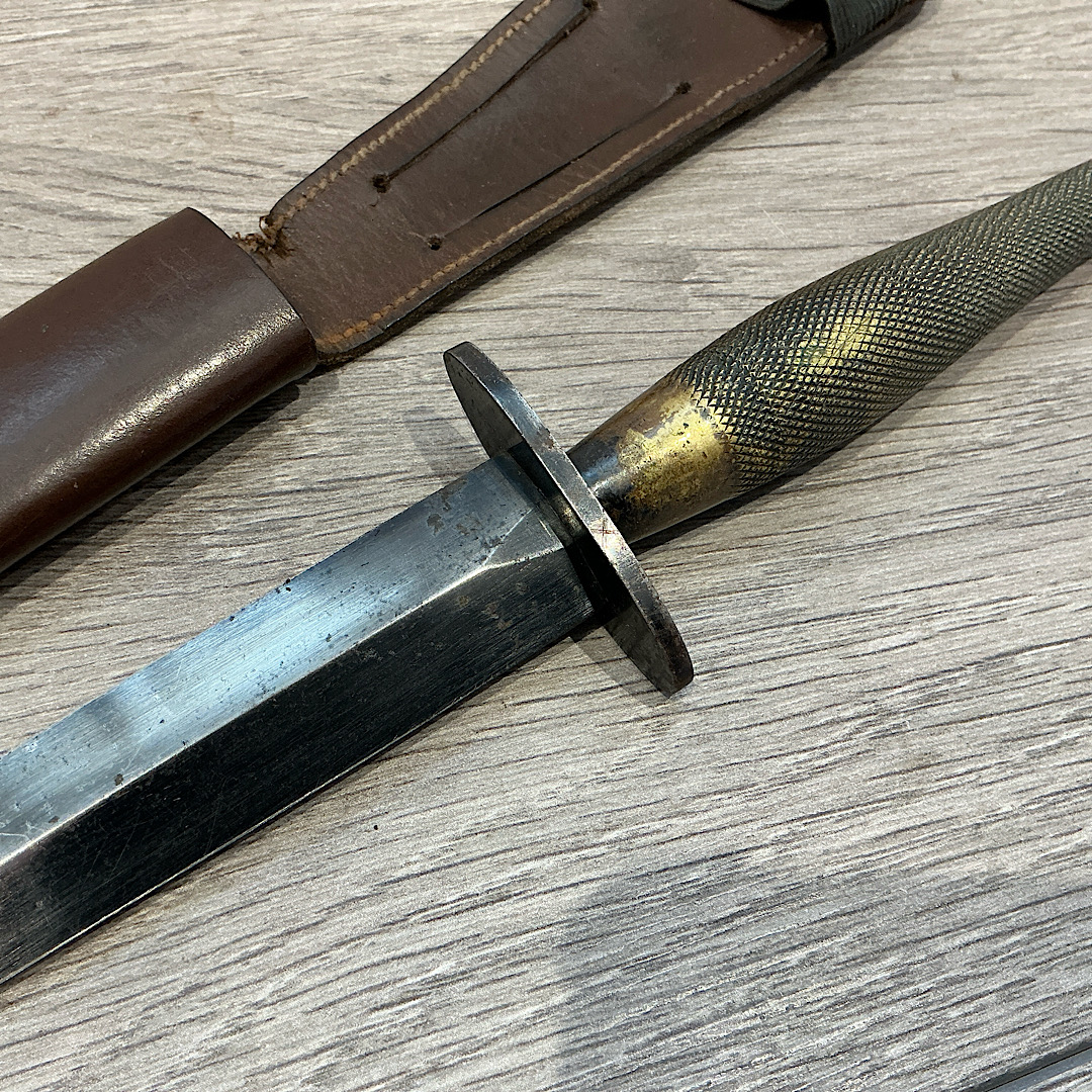 WW2 Second pattern B2 stamped Fairbairn Sykes F.S. Knife named R Atkinson - Image 10