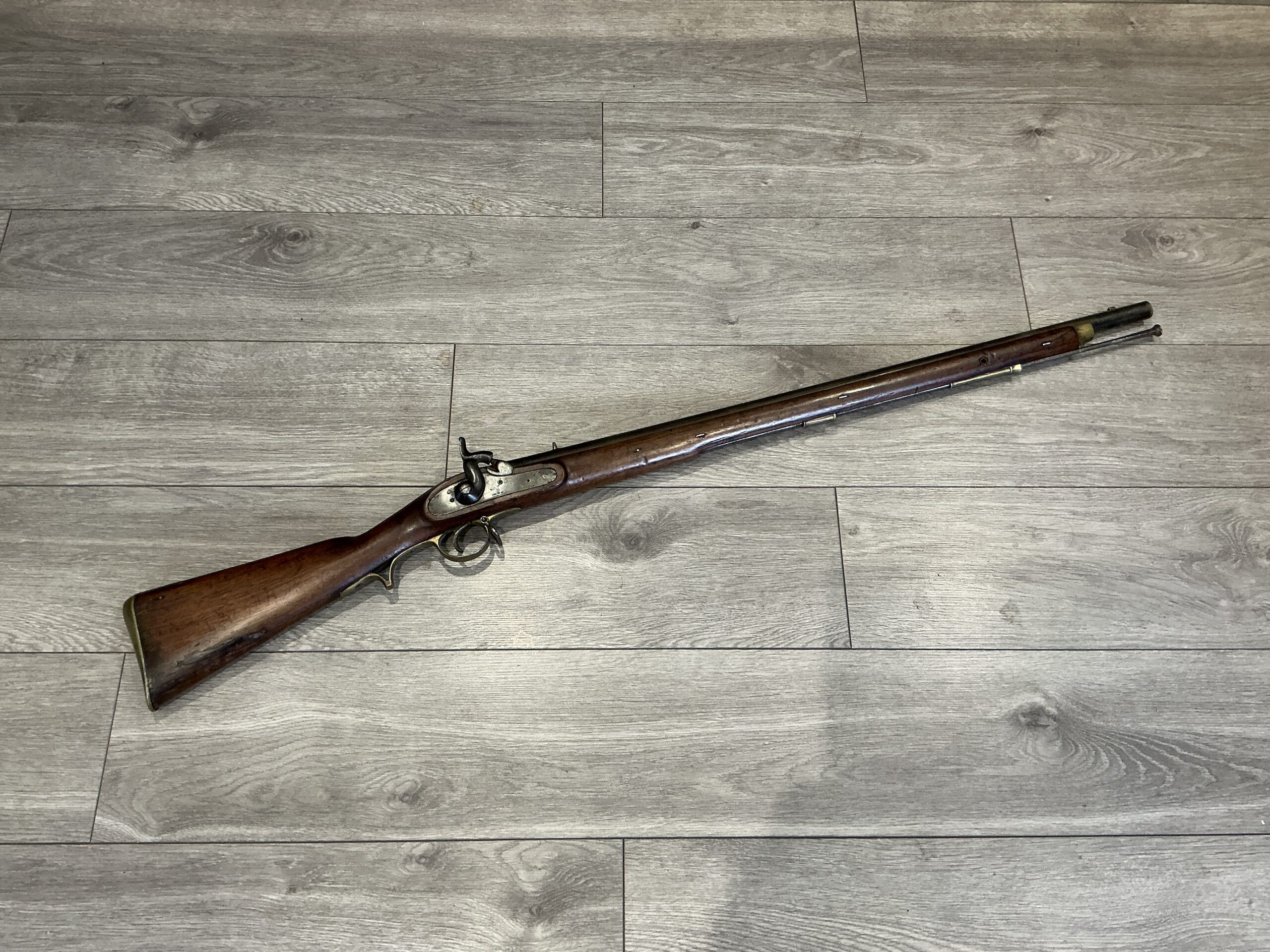 A .750 East India 1843-45 Percussion Fusil Hanoverian catch type 3 rifle
